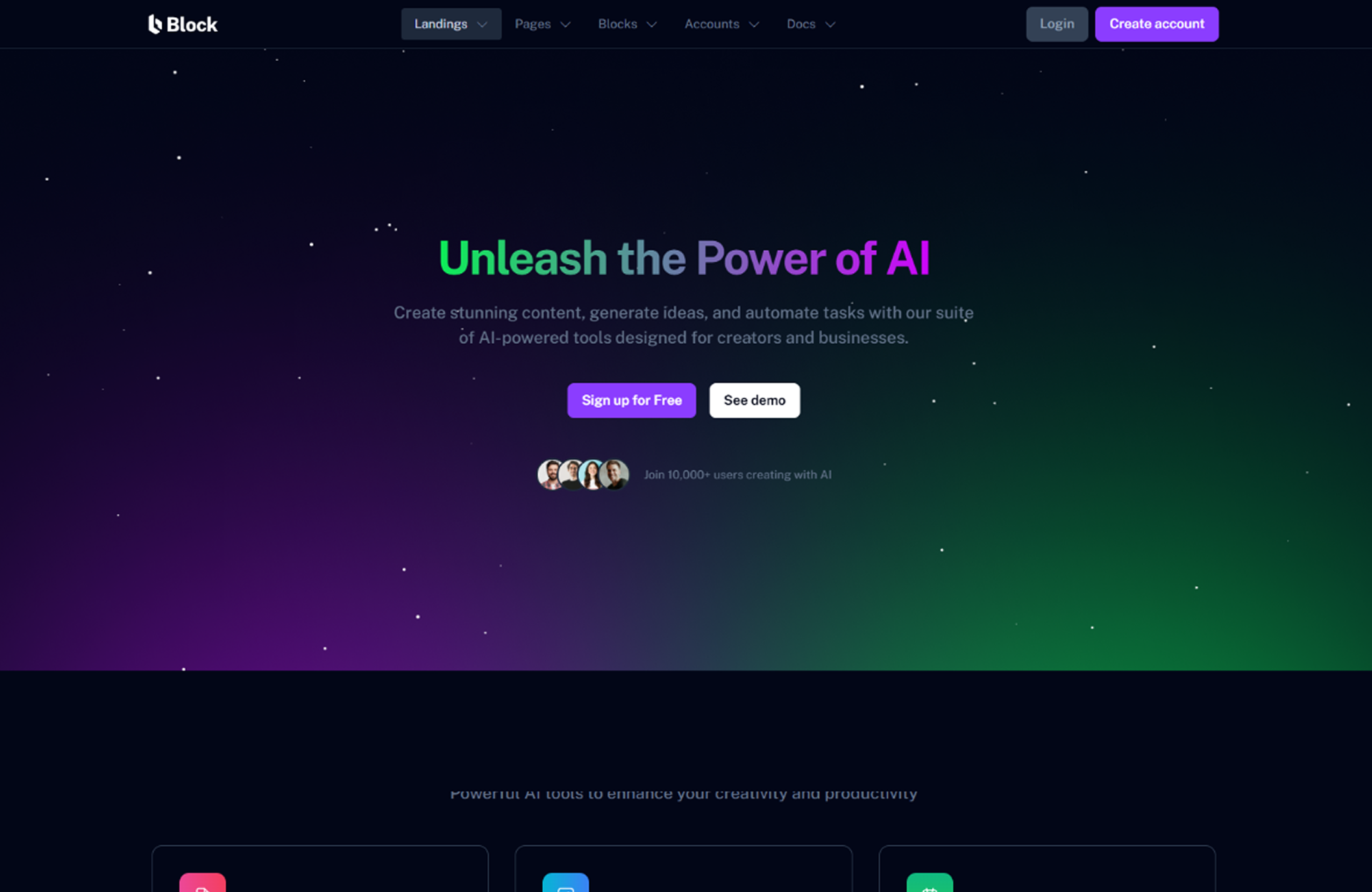 AI Studio landing page